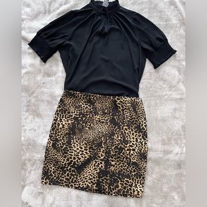 Animal Print Pencil Skirt